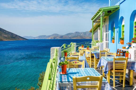 Kleurrijk terrasje op Kos